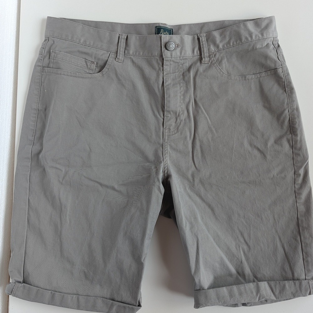 Bixby Nomad Mens Gray Chino Shorts Size 34 Cotton Blend‎ Stretch 5-Pocket Casual